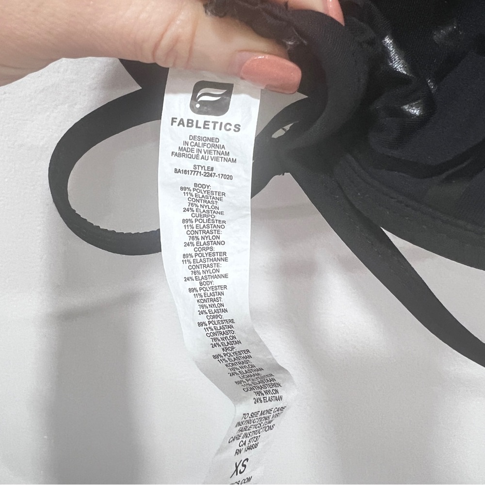 Fabletics Cutout Bra Top Size Xs - image 5